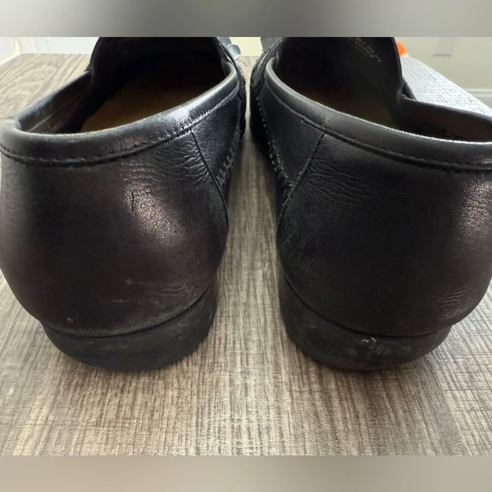 Giorgio Brutini Black Woven Tassel  Leather Loafers